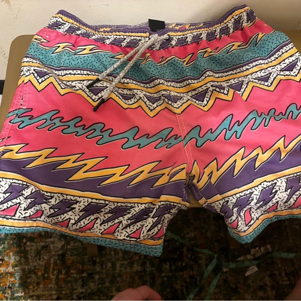 Maui & sons Pink and Purple Patterned Swim Shorts Maui and Sons swim trunks